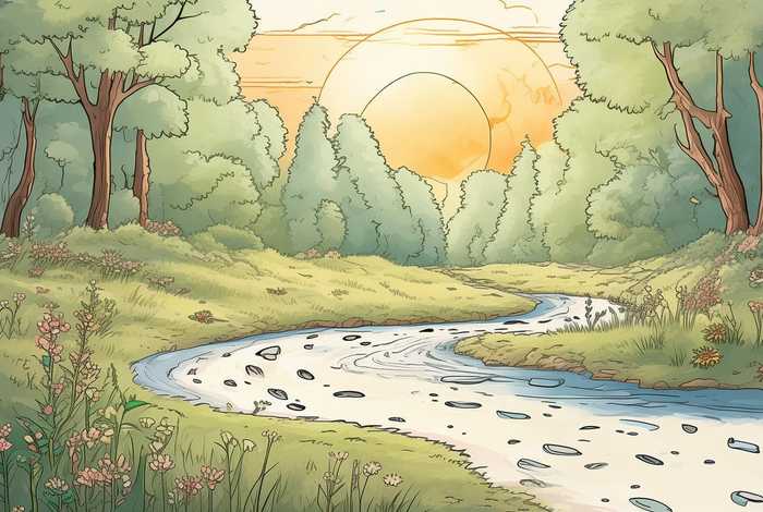 生活的足迹图；生活的足迹图片简笔画