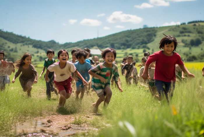 农村儿童的生活；儿童在农村生活的乐趣