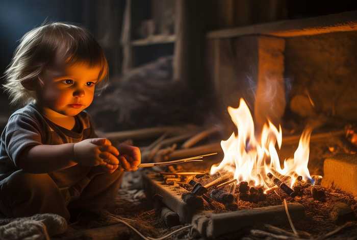 农村生活图片2岁孩子生火真实照片；农村生活图片2岁孩子生火真实照片大全