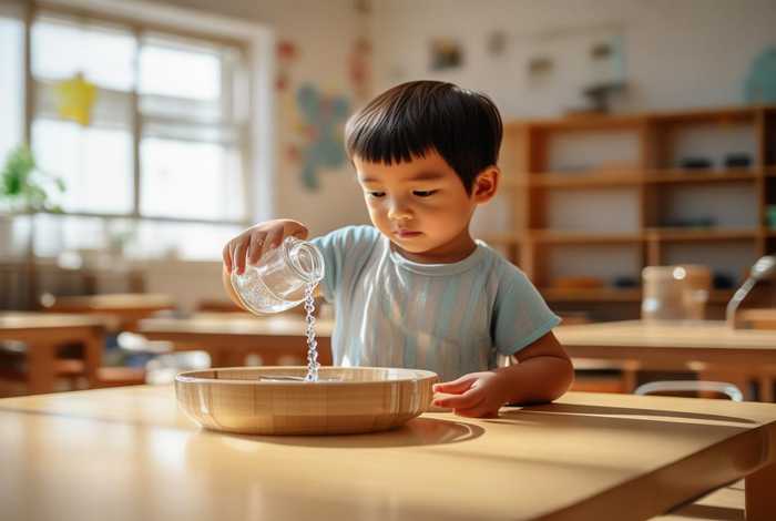 蒙台梭利日常生活教案倒水；蒙台梭利日常生活教案 倒水