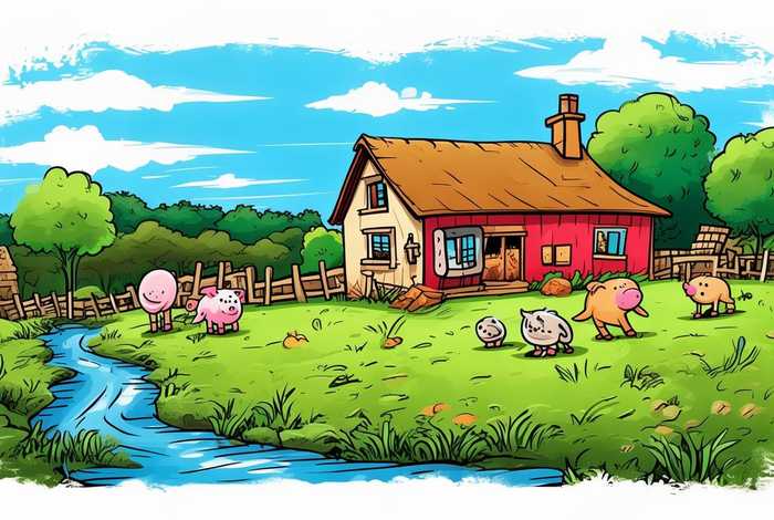 农村生活图片简笔画、农村生活图片简笔画彩色