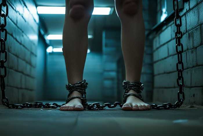 女囚犯赤着脚手脚也被反绑起来了（女囚犯赤着脚手脚也被反绑起来了小说）