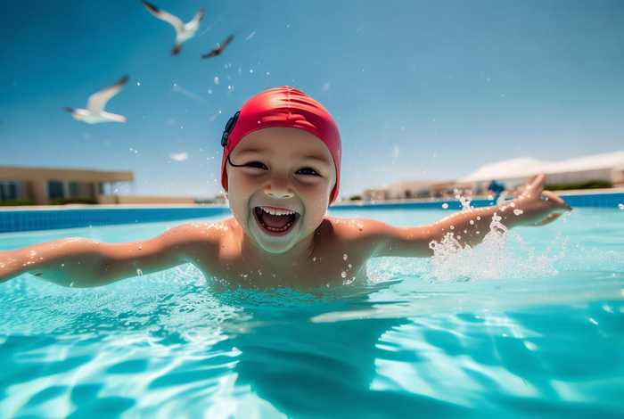 三年级我的暑假生活游泳 - 三年级我的暑假生活游泳第一次游泳