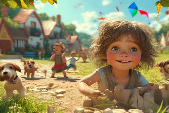 描写童年的作文短视频（描写童年的精彩作文）