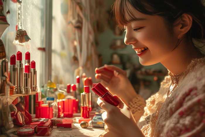 生活的角落,总有幸福悄然相伴,一支口红足以；生活就像口红一样,总有一款适合你的