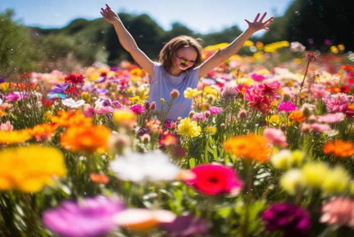 生活像花儿一样绽放,情不自禁歌唱,骄傲地站在你身旁，生活就像花儿一样永远绽放