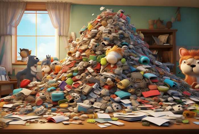 生活一地鸡毛图片配图；生活一地鸡毛的卡通图片