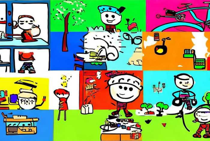 生活本领简笔画图片 生活本领简笔画图片彩色