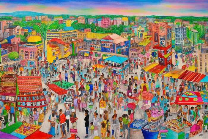 生活多样性为题 生活多样性主题绘画