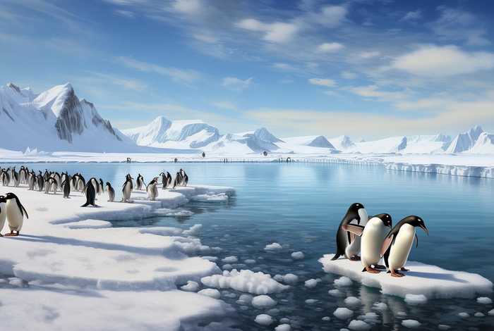 企鹅生活在什么地方怎么画、企鹅生活在什么的什么地方
