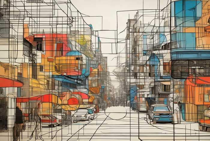 生活中的点线面简笔画，生活中的点线面照片 图画