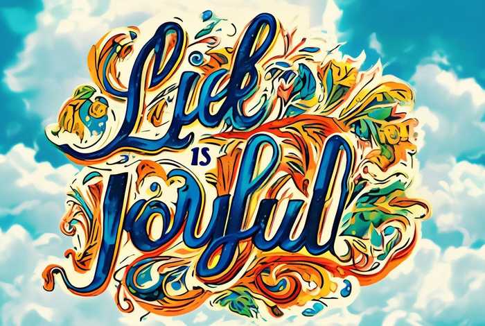 生活愉快的祝福语艺术字；生活愉快的祝福语艺术字怎么写