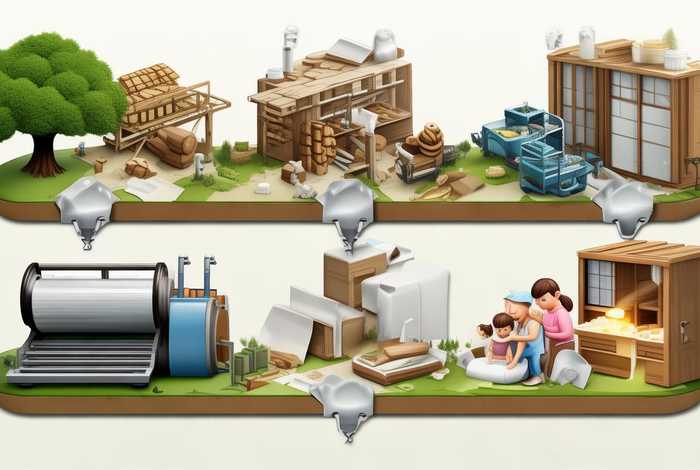 生活用纸加工流程、生活用纸加工流程图