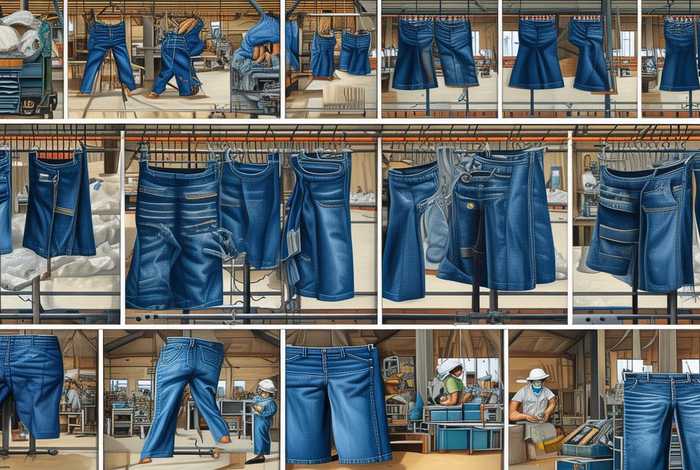 牛仔裤生产工艺流程图 牛仔裤生产工艺流程图片