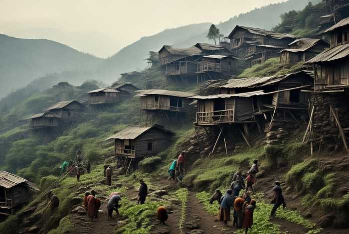 贫困山区生活照、贫困山区生活照片