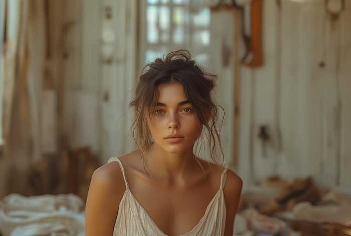 美女生活照片；朴素的美女生活照片