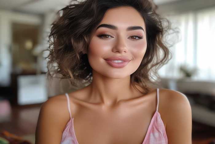 日常生活带彩妆照片 - 日常生活妆容图片