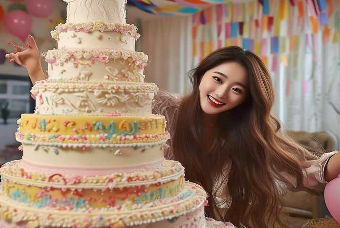 欧阳娜娜生日用蛋糕把自己围起来(欧阳娜娜生日礼物) 欧阳娜娜生日用蛋糕把自己围起来(欧阳娜娜生日礼物)