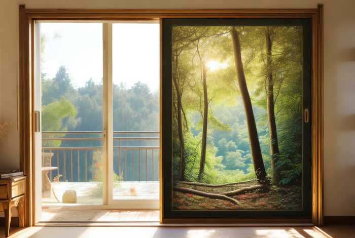 生活阳台的门用一幅画来挡可以吗 - 生活阳台的门用一幅画来挡可以吗图片