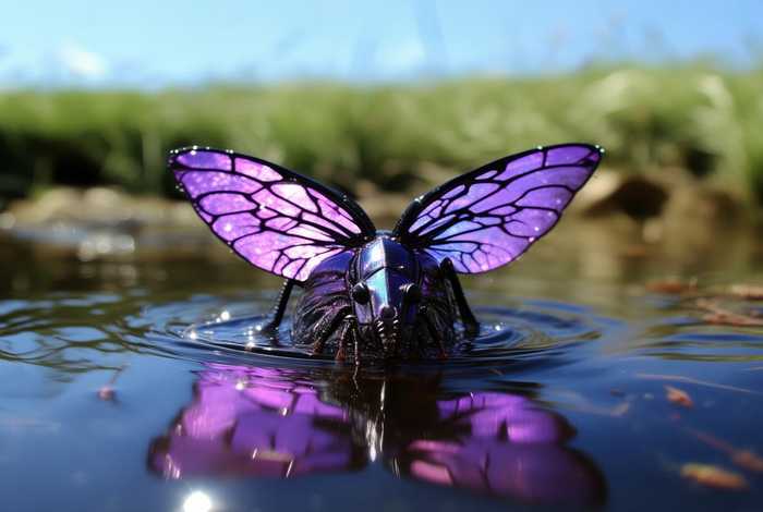 生活在水里的昆虫 半圆形 紫色（生活在水里的昆虫 半圆形 紫色的虫子）