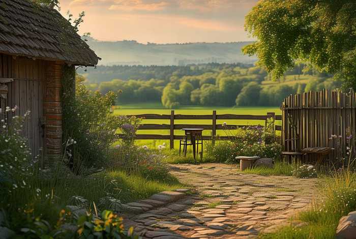 生活在农村的好处就是有个院子；生活在农村的好处就是有个院子英语