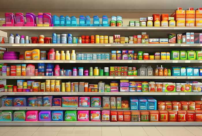 生活用品货架、生活用品货架摆放图片大全