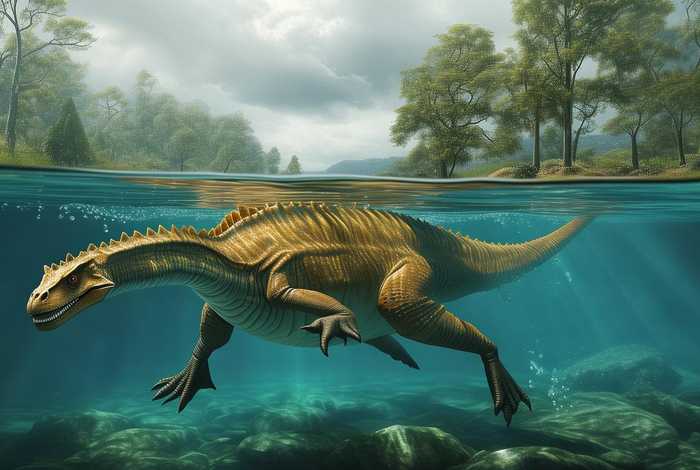 生活在水里的恐龙 生活在水里的恐龙绘画