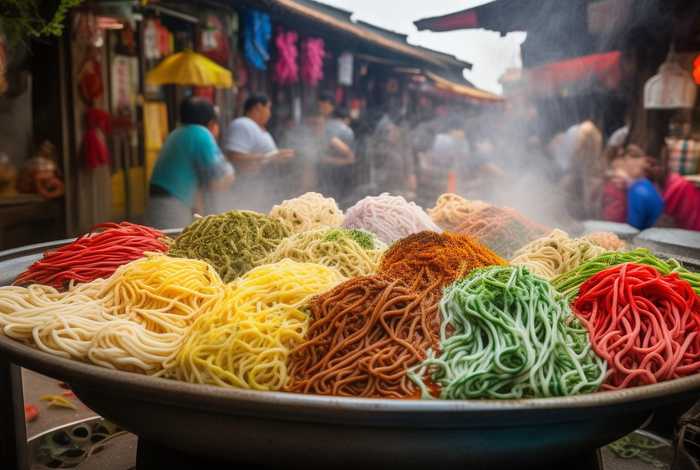 面食生活图；面食的图片画法