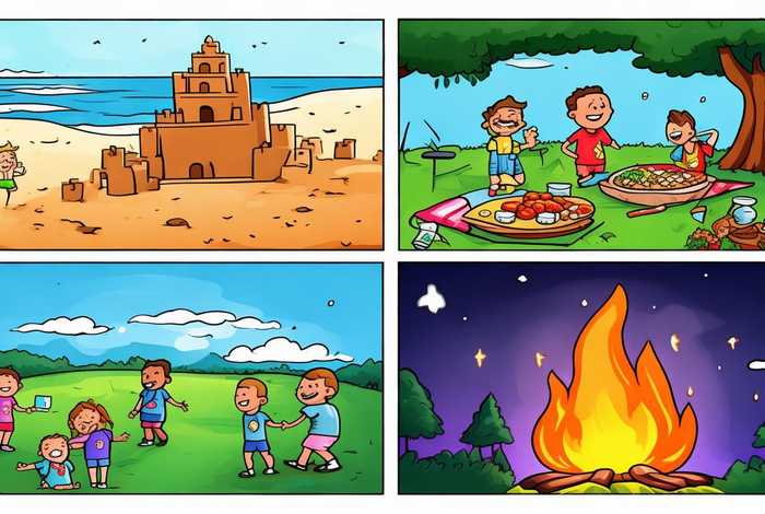 生活四格漫画图片（暑假生活四格漫画图片）