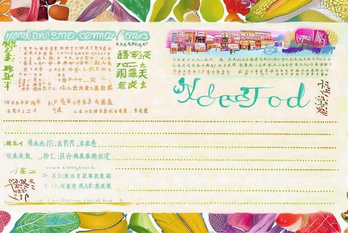 生活食品手抄报图片，生活食品手抄报图片模板