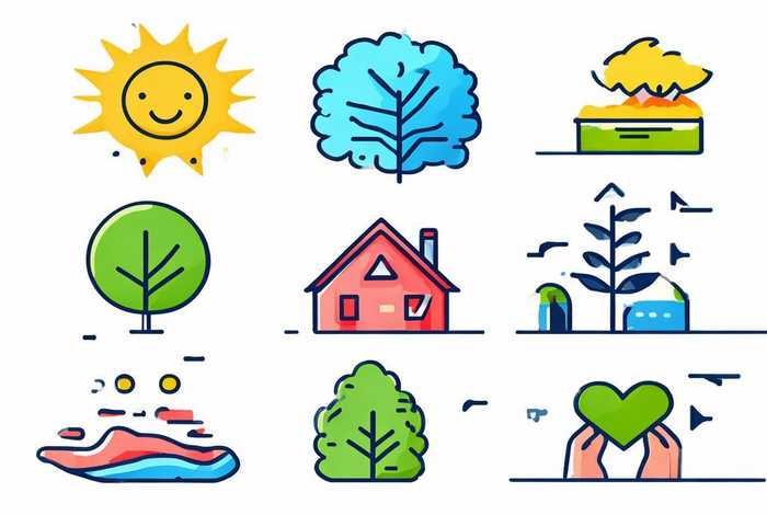 生活标志设计绘画图片；生活标志设计绘画图片简单