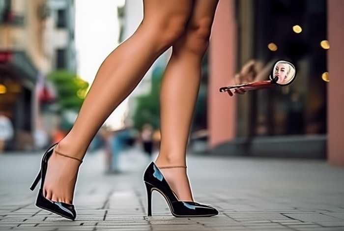 女生穿高跟鞋打一生活用品、女生穿高跟鞋打一化妆品