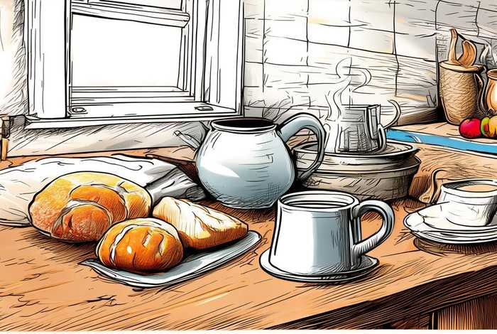 生活用品素描画（生活用品素描画图片）