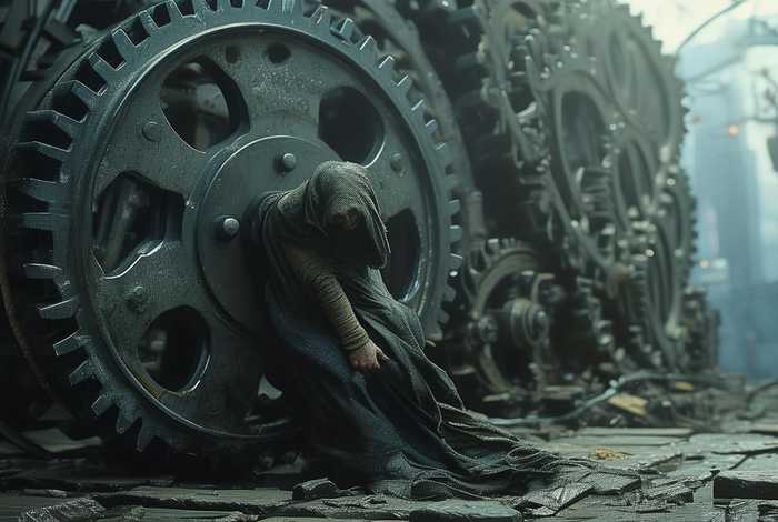 生活的齿轮滚滚向前,停止奔跑注定会被无情碾压，生活的齿轮压得我喘不过气