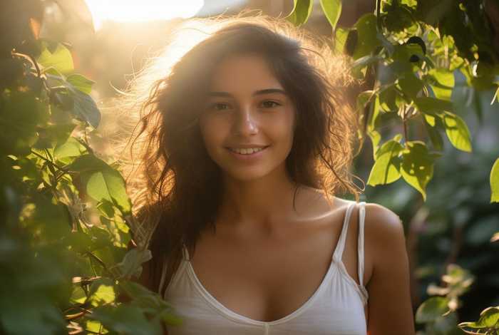 女生素颜生活照远景 20张女生素颜生活照片