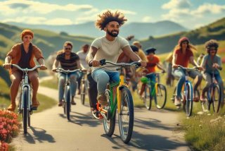 生活就像骑自行车图片；生活就像骑自行车图片大全