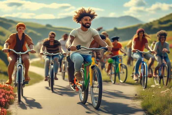 生活就像骑自行车图片；生活就像骑自行车图片大全