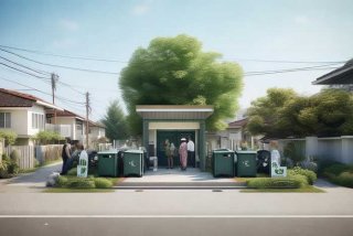 生活垃圾收集点 - 生活垃圾收集点的服务半径一般不超过