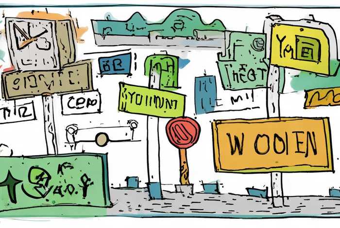 生活中的英文标识 生活中的英文标识简笔画