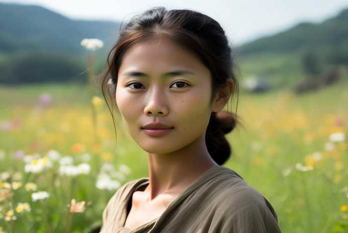 农村生活照女，农村女生活照片头像素颜高清