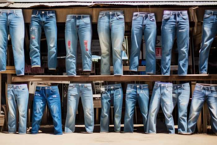 牛仔裤展示；牛仔裤展示英文