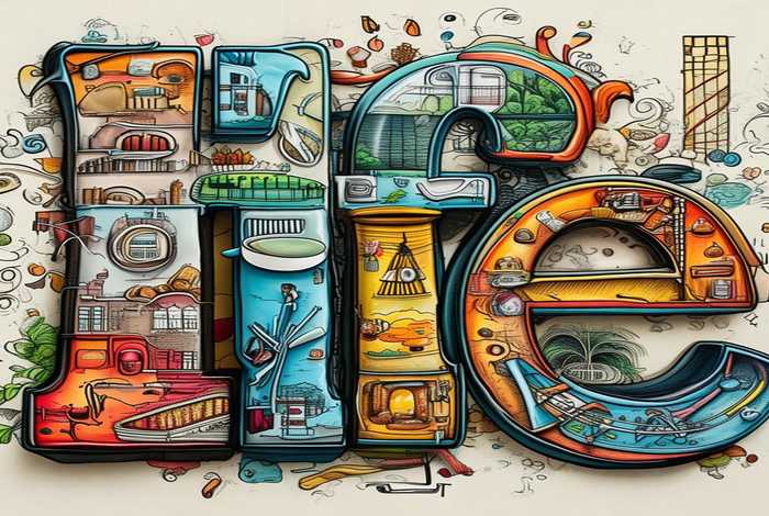 生活字体绘画，生活字体绘画图片