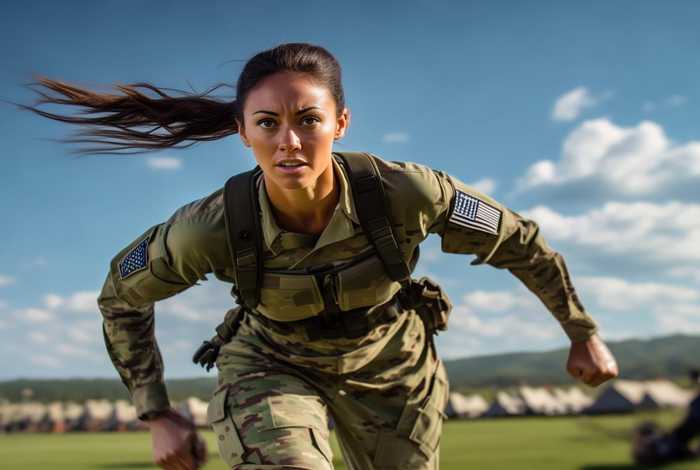 美国女兵训练生活照；美国女兵训练生活照图片