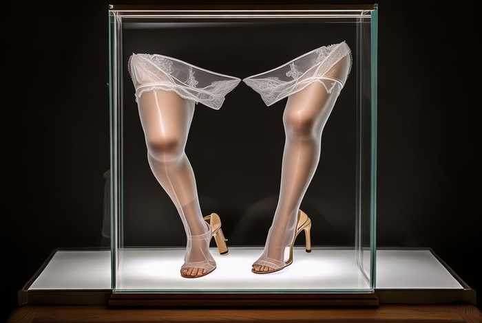 全只剩下那条透明薄纱丁字小内袜丝和跟鞋；超薄透明短丝袜的价格