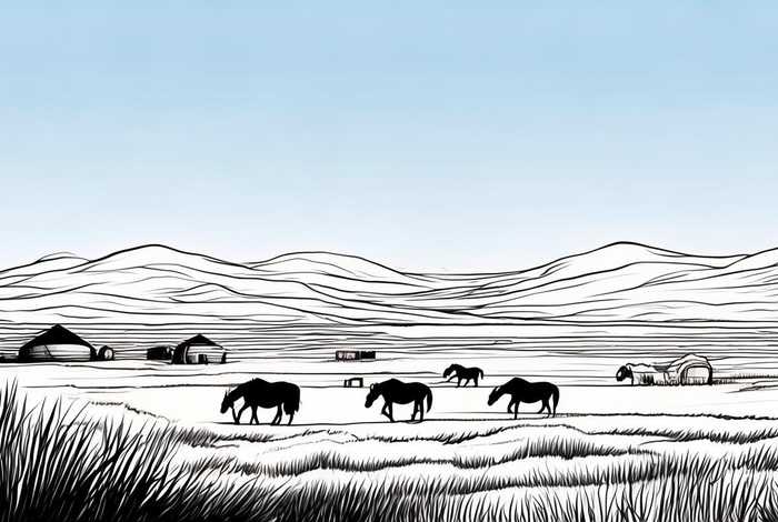 蒙古族生活环境图片，蒙古族生活环境图片简笔画