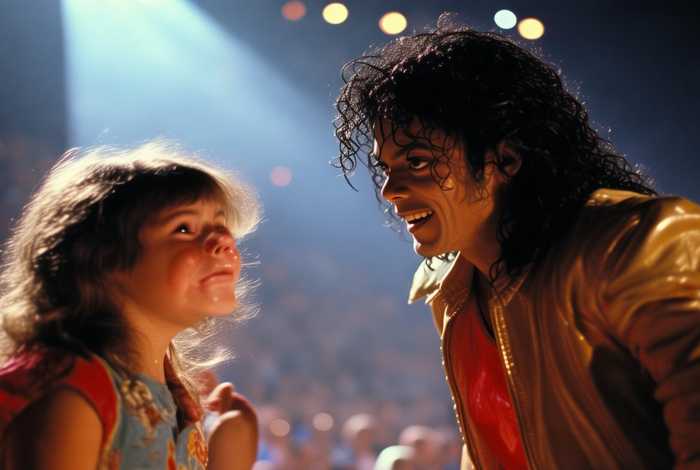 暖心的一幕；迈克尔杰克逊演唱会最暖心的一幕