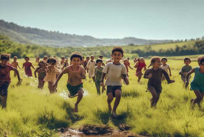 农村儿童的生活；儿童在农村生活的乐趣