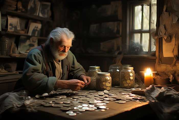 守财奴精打细算过日子；跟守财奴过日子会怎样