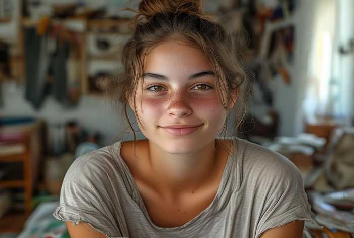 生活素颜照片女；20张女生素颜生活照片