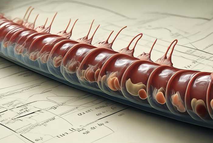 牛带绦虫成虫图片(牛带绦虫成熟节片手绘图) 牛带绦虫成虫图片(牛带绦虫成熟节片手绘图)